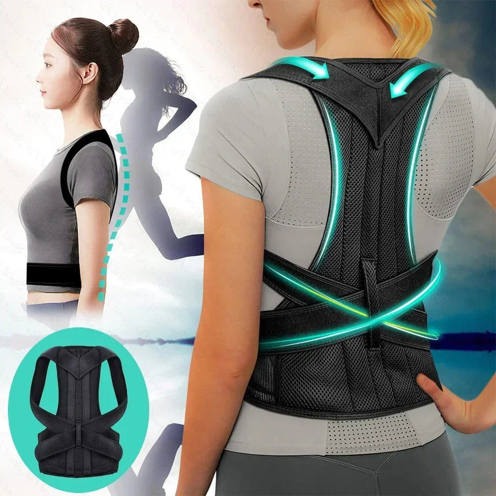 "Adjustable Lumbar & Posture Corrector Vest – Back & Shoulder Support"