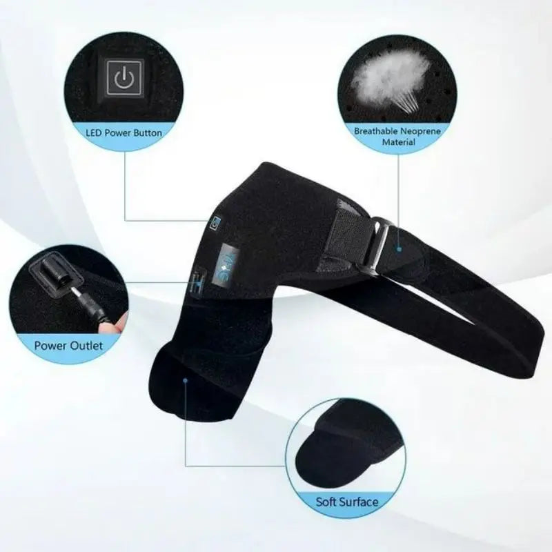 "Adjustable Heating Shoulder Support Belt – Dual-Sided Relaxation"