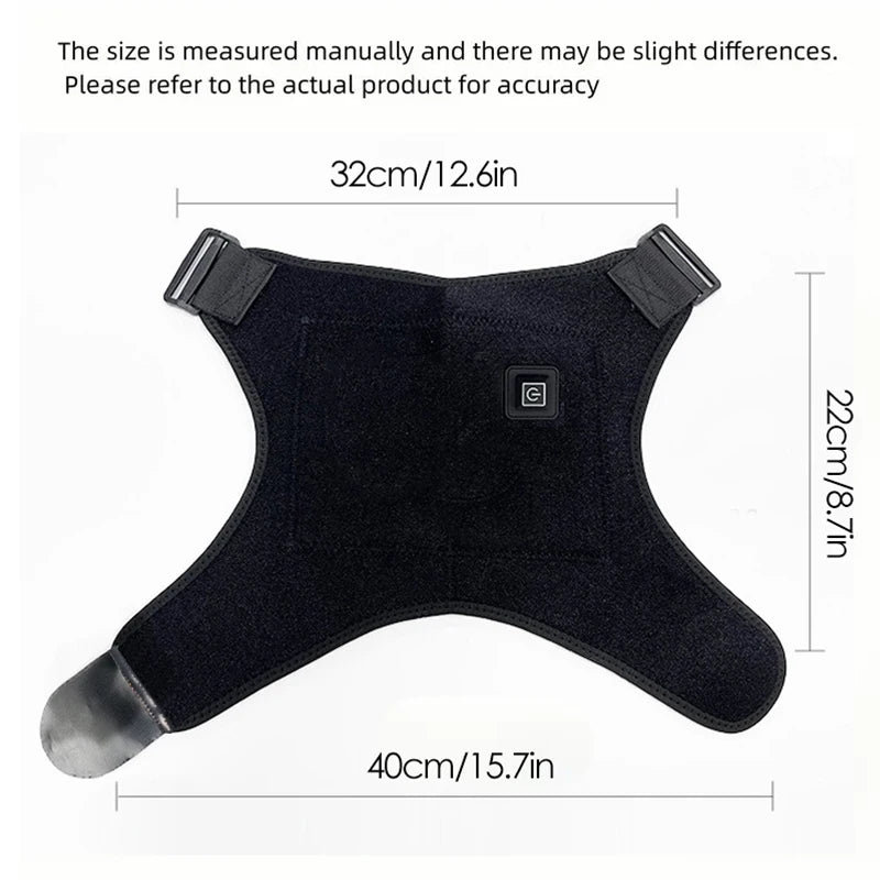 "Adjustable Heating Shoulder Support Belt – Dual-Sided Relaxation"