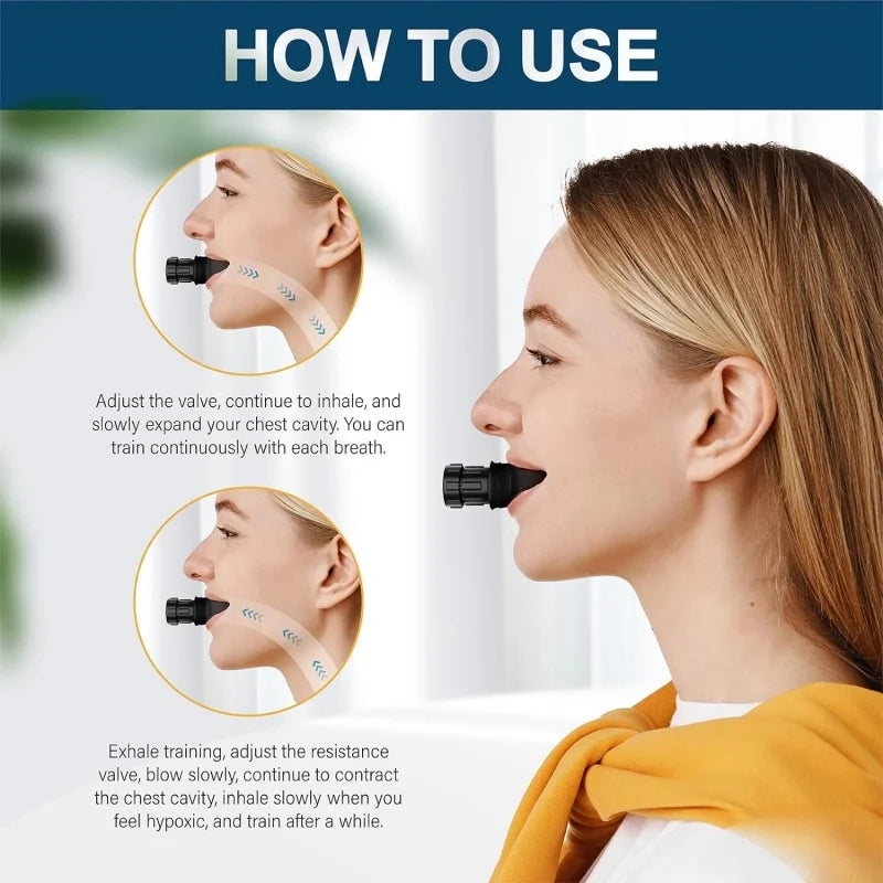 "Adjustable Silicone Breathing Trainer – Portable Fitness Device"