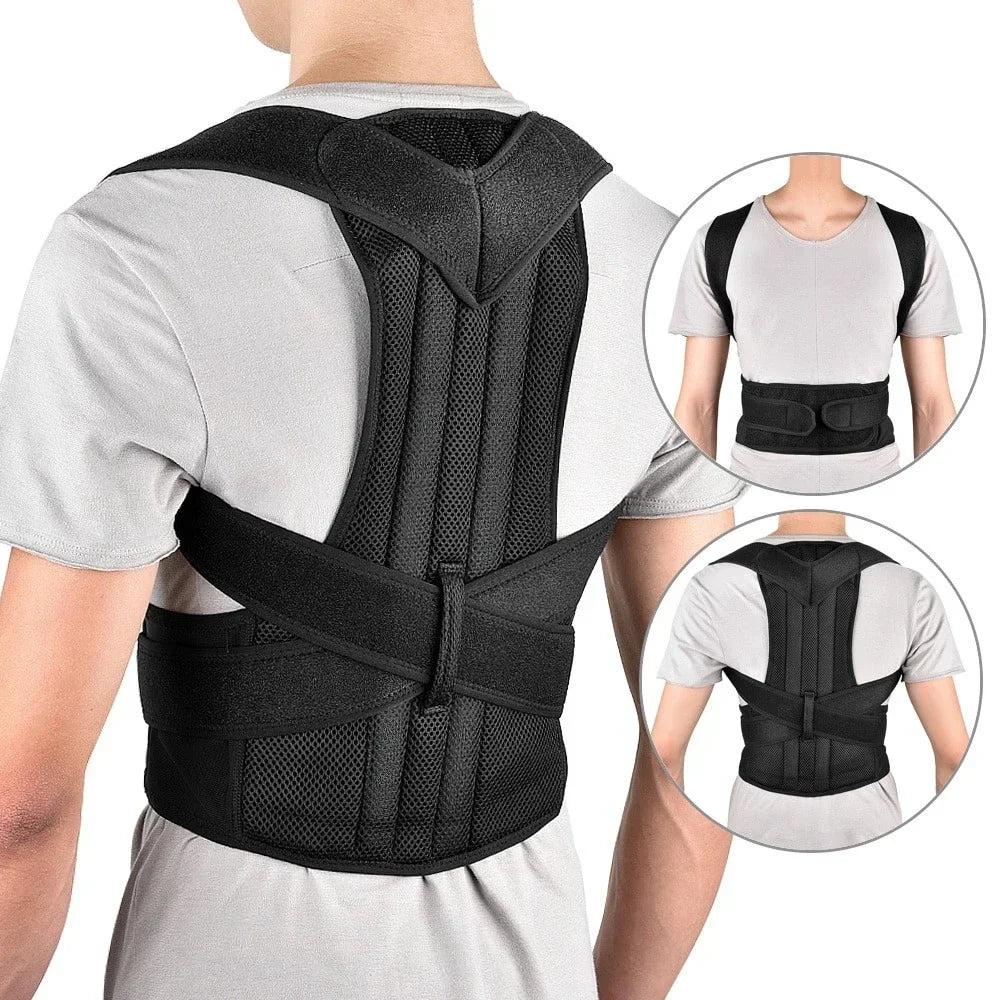 "Adjustable Lumbar & Posture Corrector Vest – Back & Shoulder Support"