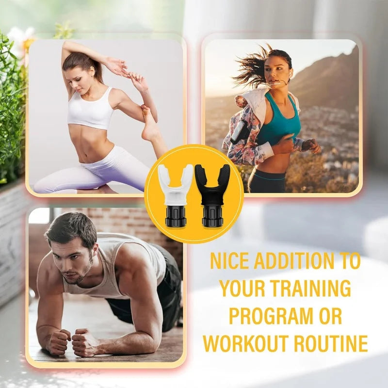 "Adjustable Silicone Breathing Trainer – Portable Fitness Device"