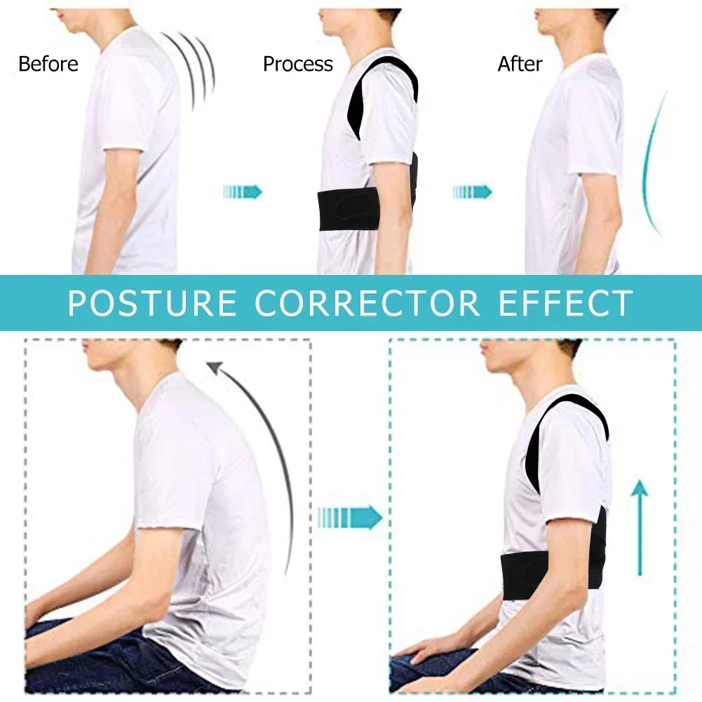 "Adjustable Lumbar & Posture Corrector Vest – Back & Shoulder Support"