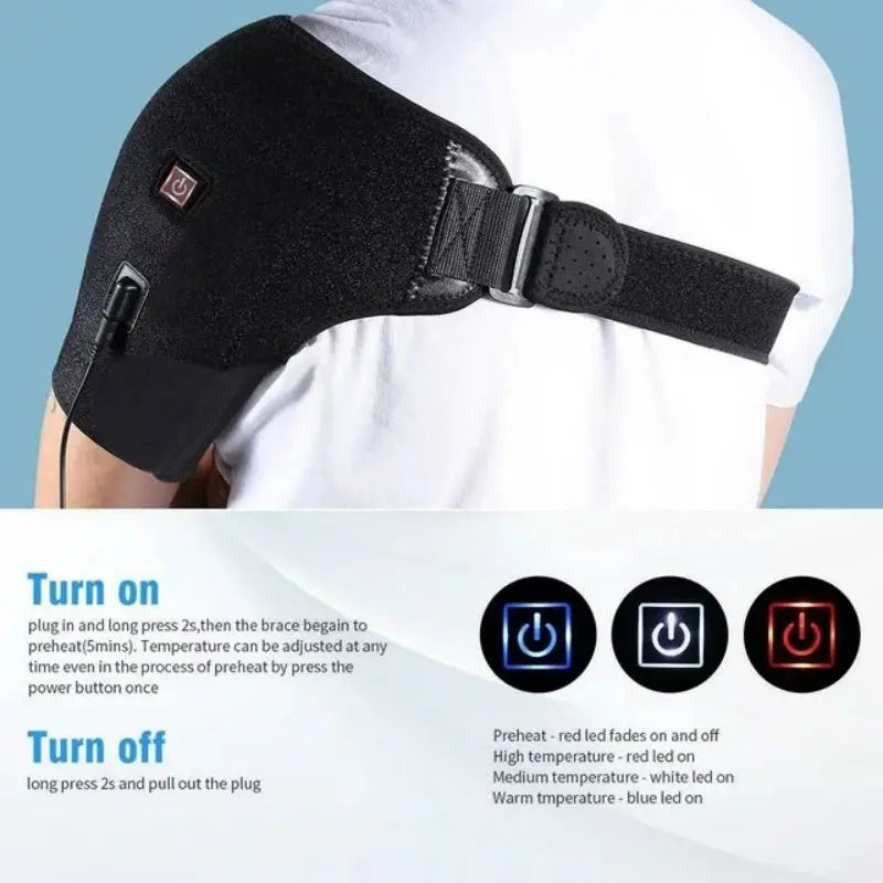 "Adjustable Heating Shoulder Support Belt – Dual-Sided Relaxation"