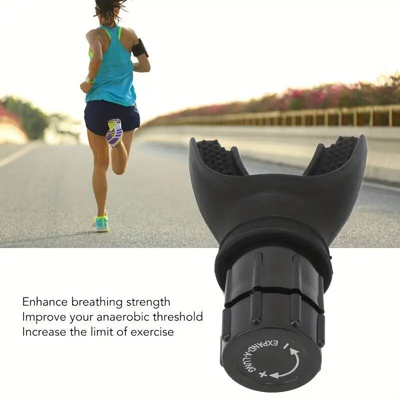 "Adjustable Silicone Breathing Trainer – Portable Fitness Device"