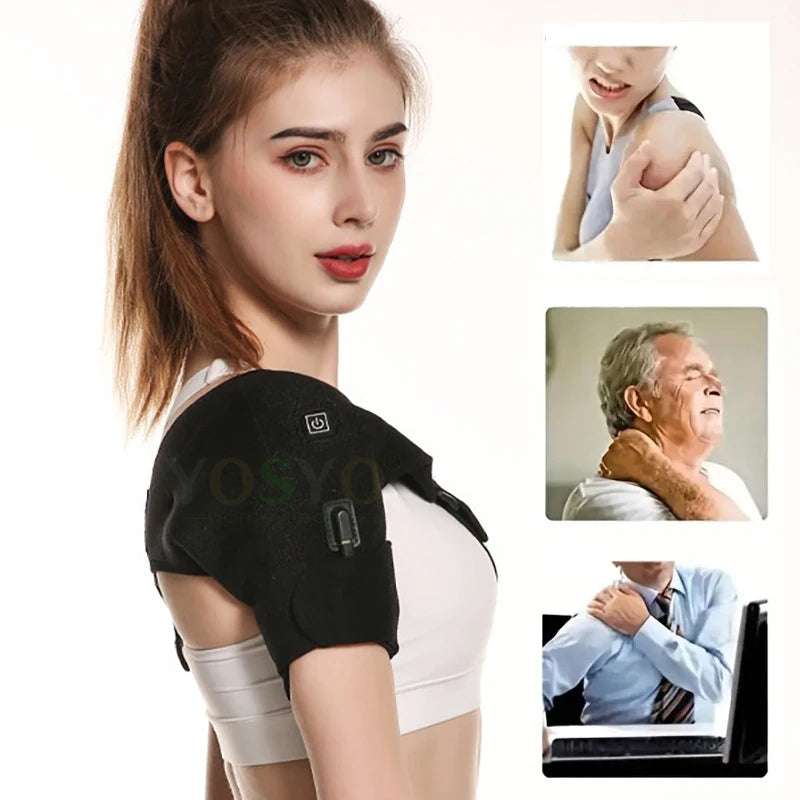 "Adjustable Heating Shoulder Support Belt – Dual-Sided Relaxation"