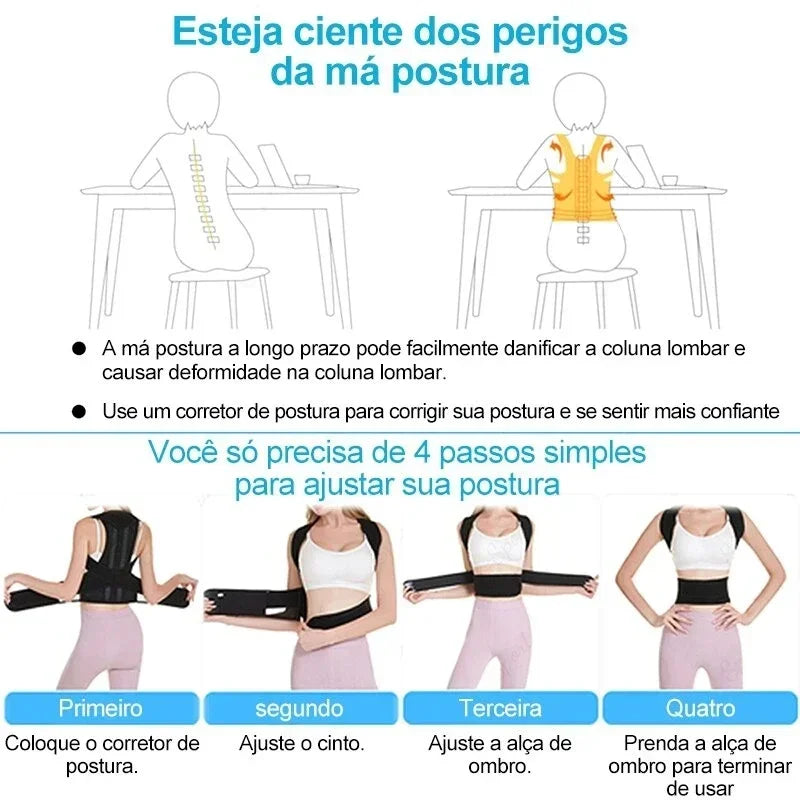 "Adjustable Lumbar & Posture Corrector Vest – Back & Shoulder Support"