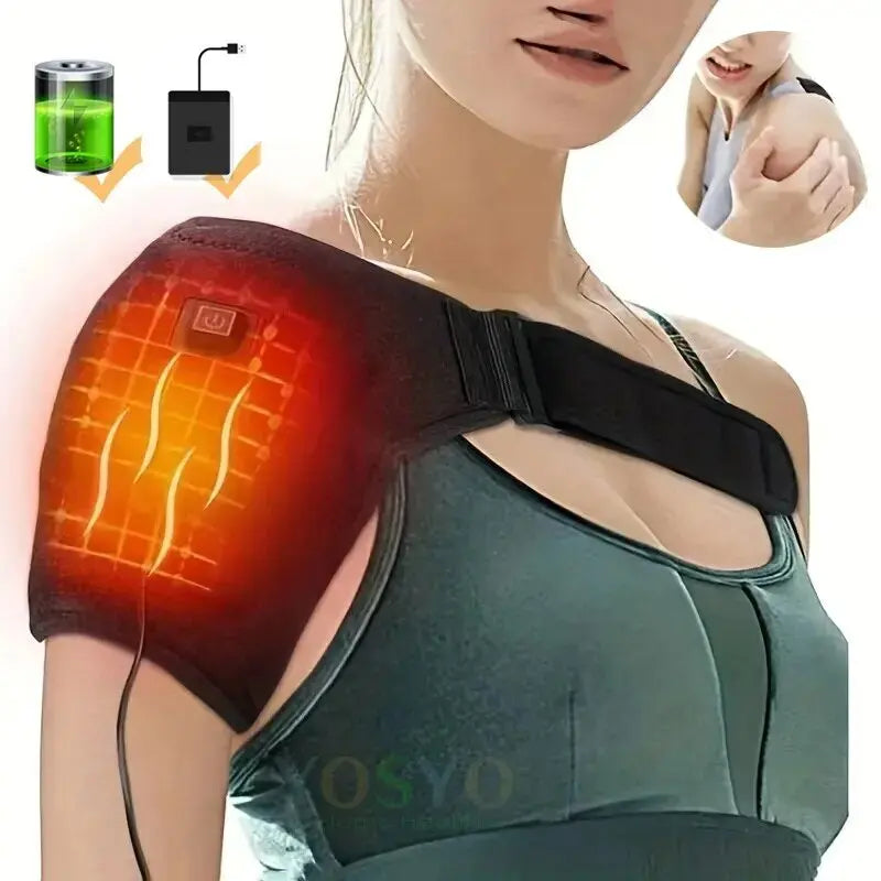 "Adjustable Heating Shoulder Support Belt – Dual-Sided Relaxation"