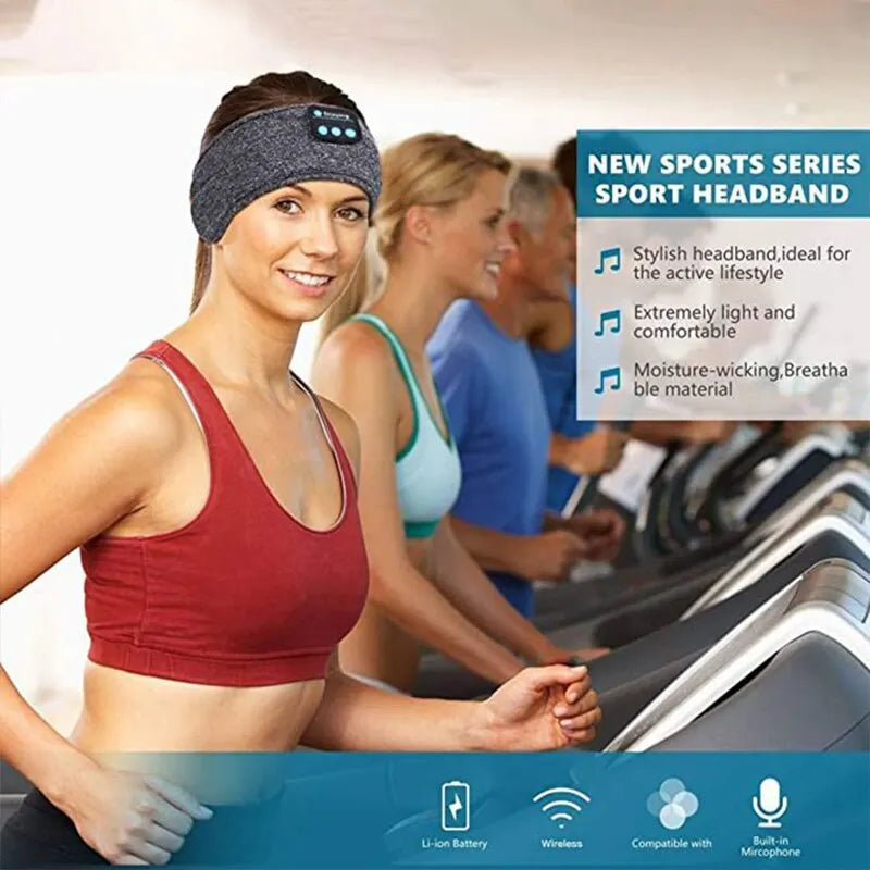 "Wireless Bluetooth Sports Sleep Headband Earphones"