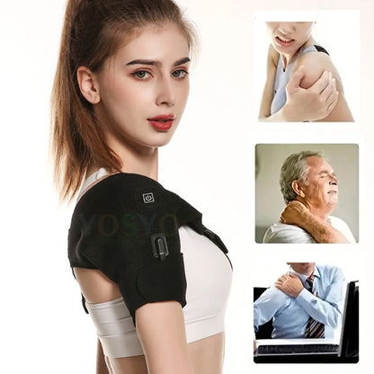 "Adjustable Heating Shoulder Support Belt – Dual-Sided Relaxation"